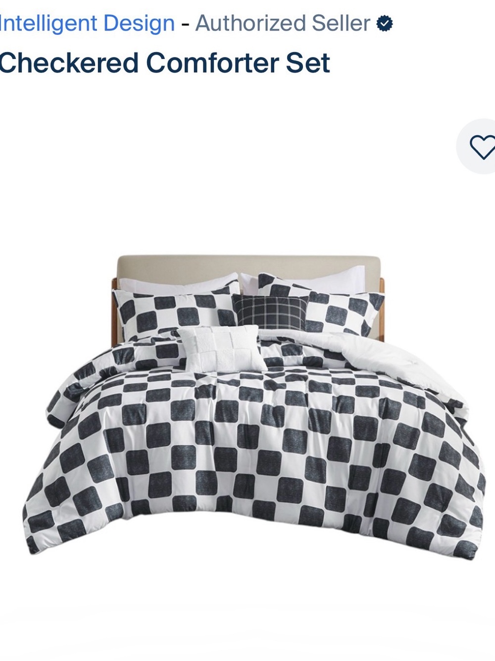 Black & White Checkered Comforter Set